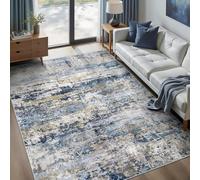 Strloepr Extra Large Rugs 6.5 x 9.8 ft,Modern Abstract Blue Grey Brown,Neutral,200 x 300 cm, Washable Rug Living Room Farmhouse Home Decoration Aesthetic Carpet