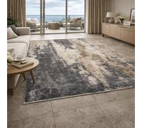 Strloepr Large Rugs 5.2 x 7.5 ft,Abstract Modern Beige, Gray, Brown, White, 160 x 230 cm, Washable Rug for Living Room Kitchen Table Dining Room House Warming