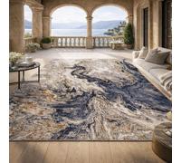 Strloepr Small Rugs 2 x 3 ft,Abstract Blue, Gray, White, Yellow, 60 x 90 cm, Washable Rug for Entryway Indoor Entrance Kitchen Mat Living Bedroom,