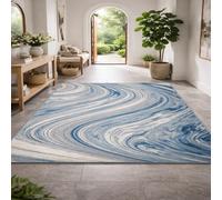 Strloepr Small Rugs 2 x 3 ft,Abstract Modern Blue, Gray, White, 60 x 90 cm, Washable Rug for Entryway Indoor Entrance Kitchen Mat Living Bedroom,