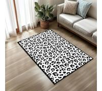 Strloepr Small Rugs 2 x 3 ft,Modern Black leopard print, White, Gray, 60 x 90 cm, Washable Rug for Entryway Indoor Entrance Kitchen Mat Living Bedroom,