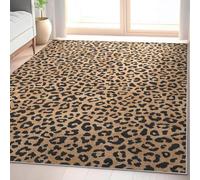 Strloepr Small Rugs 2 x 3 ft,Modern leopard print Orange Black, 60 x 90 cm, Washable Rug for Entryway Indoor Entrance Kitchen Mat Living Bedroom,