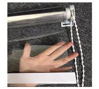 STRMAX Clear Roller Blinds,Waterproof Clear Roll Up Blinds,Outdoor Clear Roller Shades,Transparent Waterproof Rainproof Plastic Window Blind,Hotel Office Partition,Custom Size