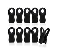 Stroagymoon 10 PCS Magnetic Chip Clips Black Tight Sealing Bag Clips for Food Packages
