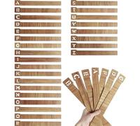 Stroagymoon 26 Pcs Vinyl Record Dividers Wooden Record Dividers Alphabetical A-Z Vinyl Record Storage Dividers Record Holder