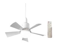 Stroagymoon Socket Fan Light Small Ceiling Fan with Light and Remote, Screw in Ceiling Fan Light for E27 Base, for Bedroom Kitchen Easy Install Easy to Use