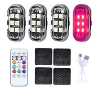 Strobe Light Kit,LED Rechargeable Lighting,Motorcycle Flash Lights Car Decorations | for SUV RV Vehicle Sedan Drone Bike Outdoor Daily Party Wedding