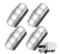 Strobe Light - Solar Powered Led Flashing Strobe Light - 4 Pieces Night Driving Automotive Alarm Fixture Assemblies for Vehicles Cars Motorcycles Guardrails Safety Road Construction Signs