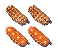 Strobe Light, Solar Strobe Warning Light, 4 Pieces LED Flashing Safety Lighting | Vibration Sensor Activation, Solar Powered Operations | for Safety