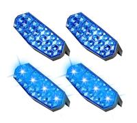 Strobe Light, Solar Strobe Warning Light, 4 Pieces LED Flashing Safety Lighting | Vibration Sensor Activation, Solar Powered Operations | for Safety
