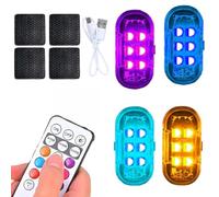 Strobe Light, With Remote Control Wireless Led Lamp, 1.89 Inches, Type-C Charging Kit, Portable Car Flashing Beacon, Adjustable Lighting Modes, For Truck, Suv, Rv, Motorcycle, Drone