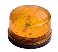 Strobe Siren Alarm Waterproof 12V~220V Safely Security Alarm Strobe Signal Safety Warning MINI Flashing LED Strobe Lamp(DC 24V yellow)