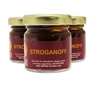 Stroganoff Cooking Sauce (3 Jars x 28g) | Creamy Stroganoff Concentrate for Beef, Pork or Chicken | Just Add Cream or Crème Fraîche | Spices, Seasoning | Marinade, Rub or Stir-Fry, Gluten-Free