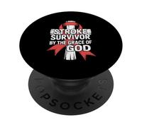Stroke Awareness Month May Ribbon Survivor Stroke Awareness PopSockets Adhesive PopGrip