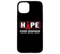 Stroke Awareness Shirt - Red Ribbon Hope Stroke Awareness Case for iPhone 15 Plus