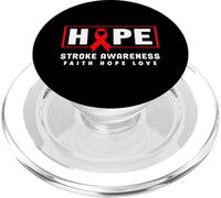Stroke Awareness Shirt - Red Ribbon Hope Stroke Awareness PopSockets PopGrip for MagSafe