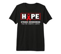 Stroke Awareness Shirt - Red Ribbon Hope Stroke Awareness Premium T-Shirt