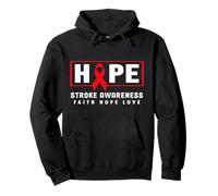 Stroke Awareness Shirt - Red Ribbon Hope Stroke Awareness Pullover Hoodie