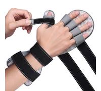 Stroke Hand Brace Splint for Straightening 5 Fingers with Resting Support, Prevent Fingers Curling, Dupuytren's Contractures, Spasms, Fit Right & Left, Men & Women - M