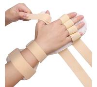 Stroke Hand Brace Splint for Straightening 5 Fingers with Resting Support, Prevent Fingers Curling, Dupuytren's Contractures, Spasms, Fit Right & Left, Men & Women - L