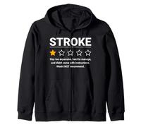 Stroke One Star Rating Funny Stroke Awareness Brain Attack Zip Hoodie