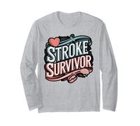 Stroke Survivor Floral Brain Design Long Sleeve T-Shirt