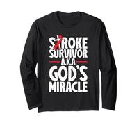 Stroke Survivor Gods Miracle Funny Stroke Recovery Long Sleeve T-Shirt