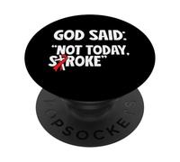 Stroke Survivor Gods Miracle Funny stroke recovery PopSockets Adhesive PopGrip
