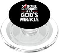 Stroke Survivor Gods Miracle Funny stroke recovery PopSockets PopGrip for MagSafe