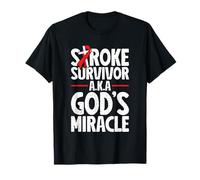 Stroke Survivor Gods Miracle Funny Stroke Recovery T-Shirt