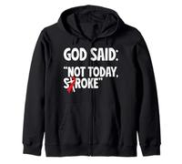 Stroke Survivor Gods Miracle Funny stroke recovery Zip Hoodie