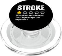 Stroke survivor heart disease warrior fighter cardiac arrest PopSockets PopGrip for MagSafe