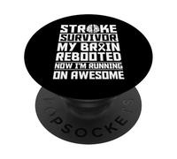Stroke Survivor My Brain Rebooted PopSockets Adhesive PopGrip