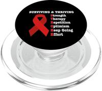 Stroke Survivor Red Ribbon Stroke Recovery Support Groups PopSockets PopGrip for MagSafe