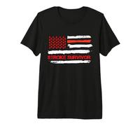 Stroke Survivor US Flag American Stroke Awareness Month Premium T-Shirt
