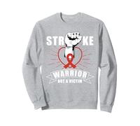 Stroke Warrior Not A Victim Design For Stroke Awareness Sweatshirt