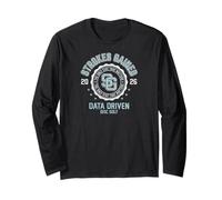 Strokes Gained Data Nerd Disc Golf Crest Long Sleeve T-Shirt