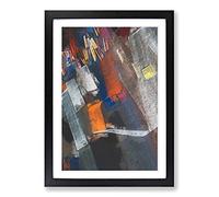 Strokes of Colour in Abstract Framed Print | A2 Black Framed Wall Art | Ready to Hang | Abstract Fantasy Picture | Living Room Bedroom Lounge Office