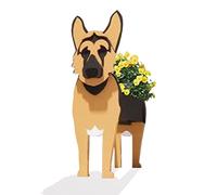 strolfay Dog Flower Planter Gifts for Women,Cute PVC Dog Planters,Flower Pots Indoor Outdoor,Garden Planter for Birthday,Office,Pet Lovers 9.45 * 5.51 * 13.82in(German Shepherd)