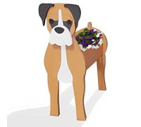 strolfay Dog Flower Planter Gifts for Women,Cute PVC Dog Planters,Flower Pots Indoor Outdoor,Garden Planter for Birthday,Office,Pet Lovers 9.45 * 6.38 * 13.39in(Boxer)