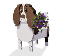 strolfay Dog Flower Planter Gifts for Women,Cute PVC Dog Planters,Flower Pots Indoor Outdoor,Garden Planter for Birthday,Office,Pet Lovers 9.45 * 6.89 * 13.39in(English Springer Spaniel)