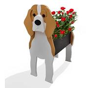 strolfay Dog Flower Planter Gifts for Women,Cute PVC Dog Planters,Flower Pots Indoor Outdoor,Garden Planter for Birthday,Office,Pet Lovers 9.45 * 6.77 * 13.46in(Beagle)
