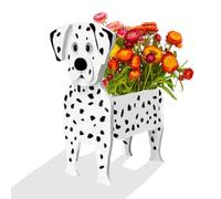 strolfay Dog Flower Planter Gifts for Women,Cute PVC Dog Planters,Flower Pots Indoor Outdoor,Garden Planter for Birthday,Office,Pet Lovers 9.45 * 5.91 * 13.39in(Dalmatian)