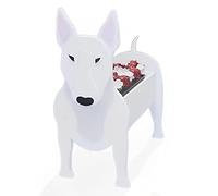 strolfay Dog Flower Planter Gifts for Women,Cute PVC Dog Planters,Flower Pots Indoor Outdoor,Garden Planter for Birthday,Office,Pet Lovers 9.45 * 5.57 * 13.39in(White Bull Terrier)