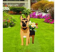 strolfay German Shepherd Dog Planter Pots, Animal Shaped Flower Pot