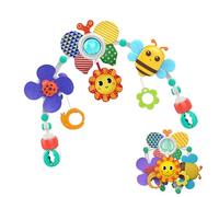 Stroller Arch Toy - Infannt Toy Bar, Crib Entertainment Arch | Soft Hanging Toys for Pram Travel, Flexible Baby Stroller Activity for Play, Portable Cot with Bells for Baby Development
