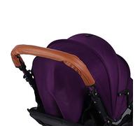 Stroller Armrest Handle Cover, Pushchair Protector | 51.5x11cm, Soft PU Leather, Removable Handlebar Sleeve Universal Protective Grip Bumper Bar Covers
