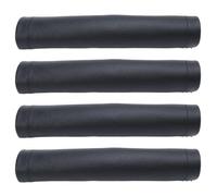 Stroller Armrest Protective Cover PU Leather Washable Baby Stroller Handlebar Sleeve with Removable Zipper Universal Fit for Most Stroller Models Set of 4 (Black)