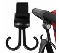 Stroller Bag Hook, 360 Degree Swivel Hooks High Strength with Stroller Straps for Travel, Diaper Bags, Wallets, Backpacks and Wheelchair