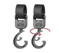 Stroller Bag Hook Cartoon Bear Stroller Hook Organizer | Multifunctional Wheelchair Bag Hanger for Park Commuting Travel Shopping Beach Hiking Daily